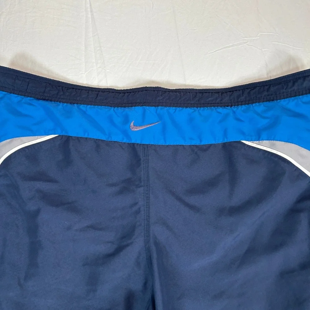 Nike Mens XXL Swim Trunks‎ Board Shorts Navy Blue White Royal Blue Mesh Lined